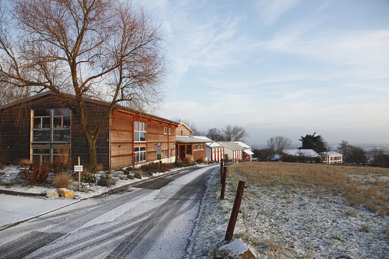 Der Weg vom Parkplatz zum Johannishof Ort der Winterwerkstatt Alfter bei Bonn